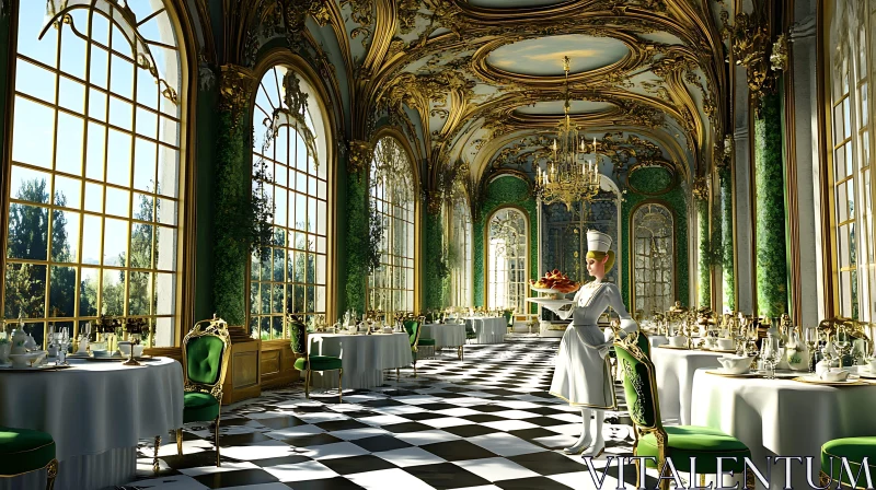 Opulent Dining Room AI Image