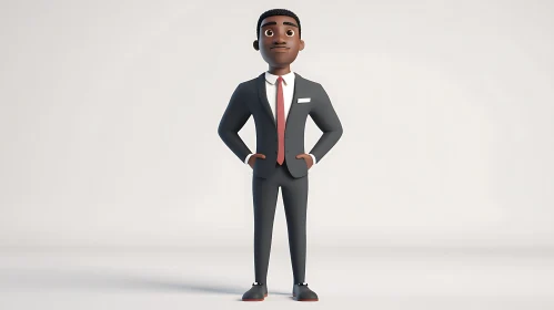 Animated Business Man Character