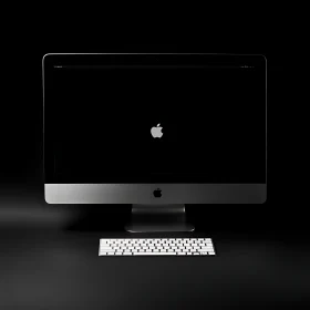 Minimalist Black and White Desktop Computer