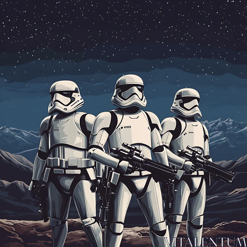 Star Wars Troopers on Patrol AI Image