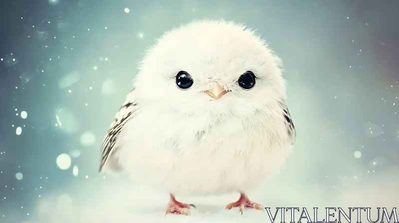 Winter Bird Portrait AI Image