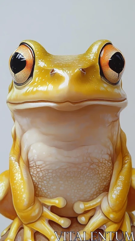 Yellow Frog with Big Eyes AI Image