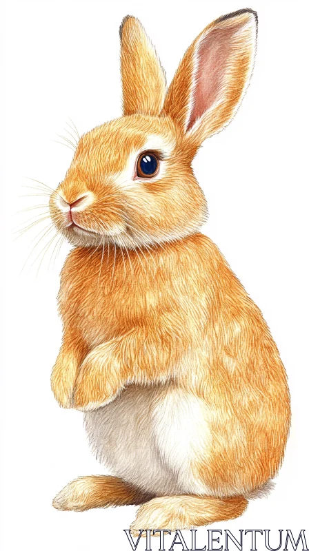 Captivating Portrait of a Rabbit AI Image