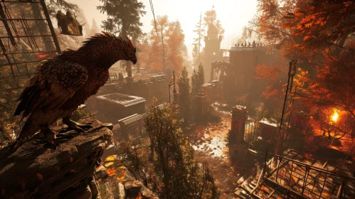 A Haunting Post-Apocalyptic Landscape - Broken Buildings and Overgrown Vegetation