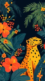 Vivid Jungle Leopard in Nature