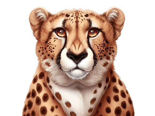 POD Design Close-Up Cheetah Portrait for Wildlife Enthusiasts