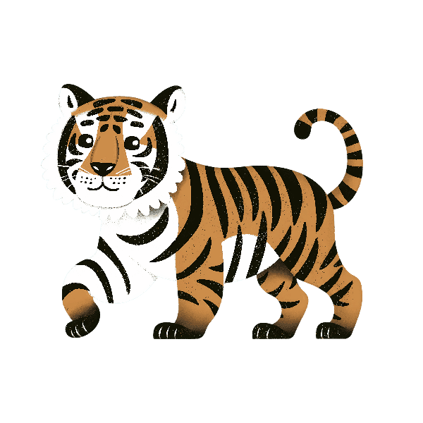 POD Design Cute Tiger Artwork