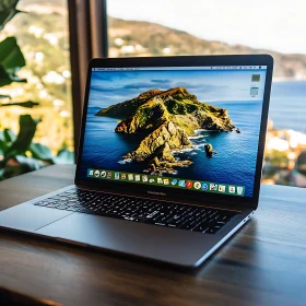 Modern Laptop Showcasing Island Screen