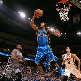 Athlete Scoring a Basket