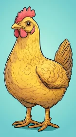 Golden Chicken Art