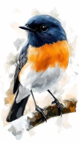 Colorful Bird Perched on Branch