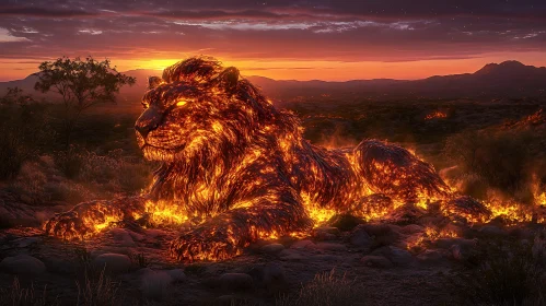 Lion Ablaze