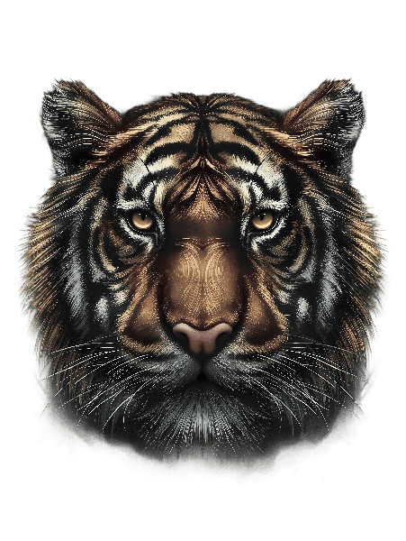 Regal Tiger Art for Apparel POD Design