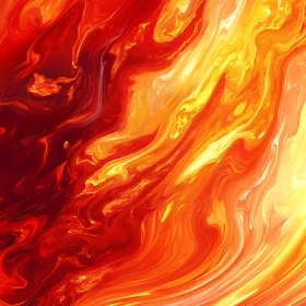 Fiery Abstract Art with Dynamic Swirls