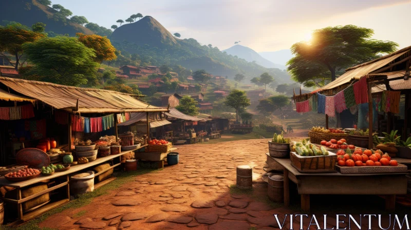 Mystical Village Scene from Far Cry 4 Game Art AI Image