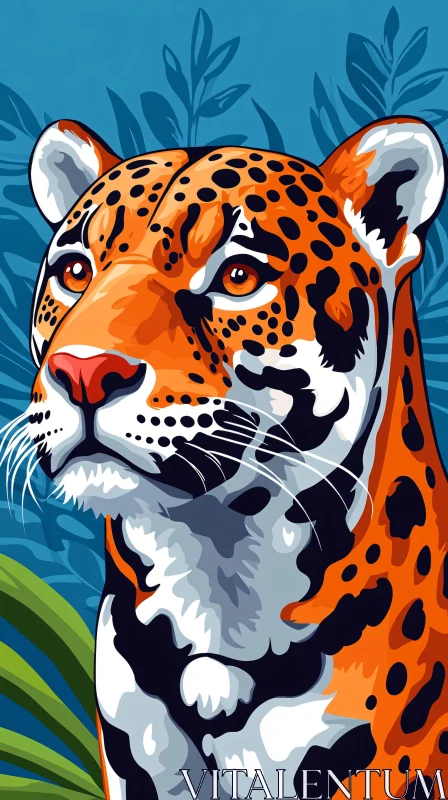 Jungle Leopard Art AI Image