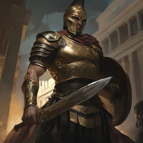 Warrior in Gold: A Moment of Strength