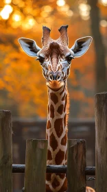 Giraffe in Autumn Colors