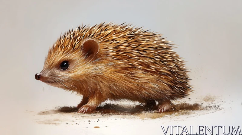 Detailed Hedgehog Art AI Image