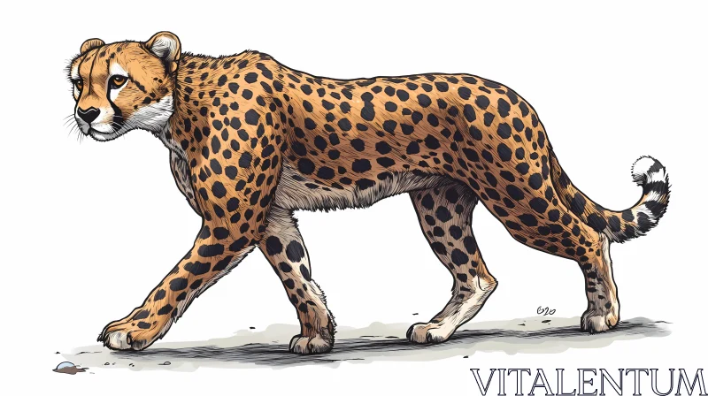 Artistic Depiction of a Cheetah AI Image