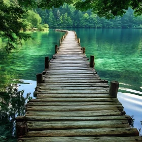 Picturesque Pier and Lake View