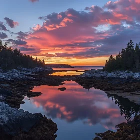 Water Reflection Sunset Landscape