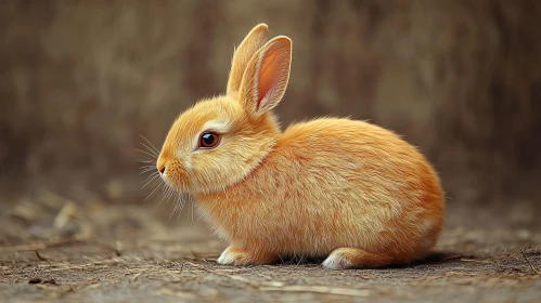 Fluffy Bunny on Ground