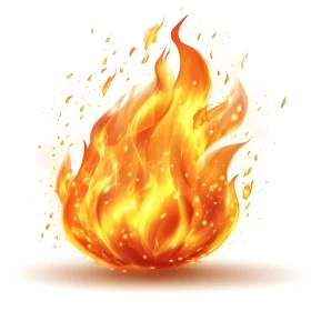 Blazing Flames with Dynamic Movement - Fire Art