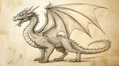 Mythical Dragon Illustration