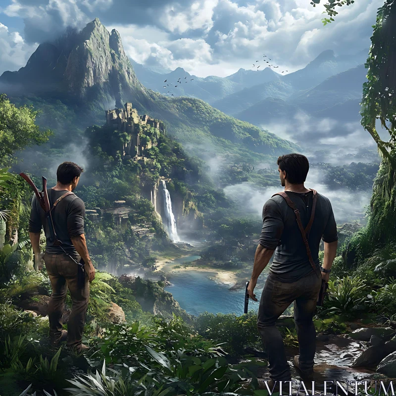 AI ART Jungle Vista: A Moment of Awe