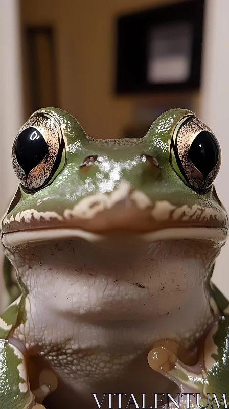 AI ART Detailed Frog Close-Up