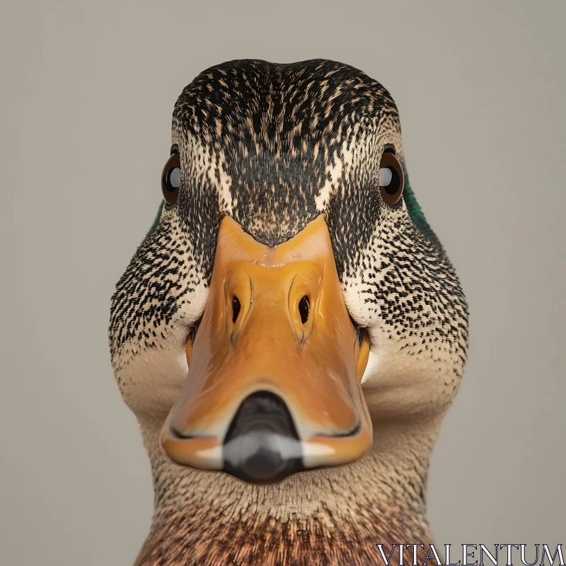 Detailed Duck Close-Up AI Image