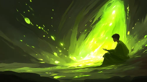 Green Light Meditation in the Cave