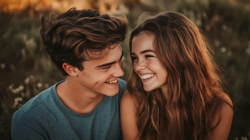 Young Couple Smiling