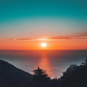 Sunset Over the Ocean