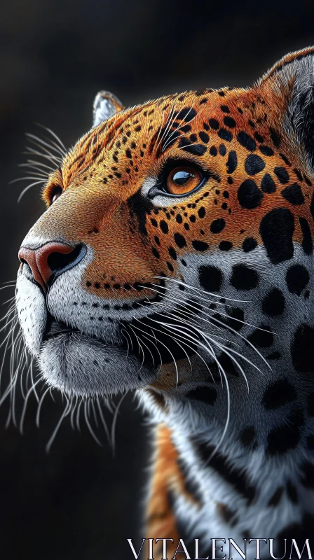 AI ART Jaguar Portrait in Detail