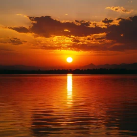 Peaceful Sunset Over Water