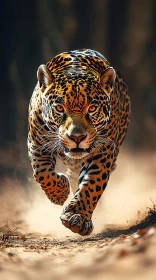 Wild Jaguar Running