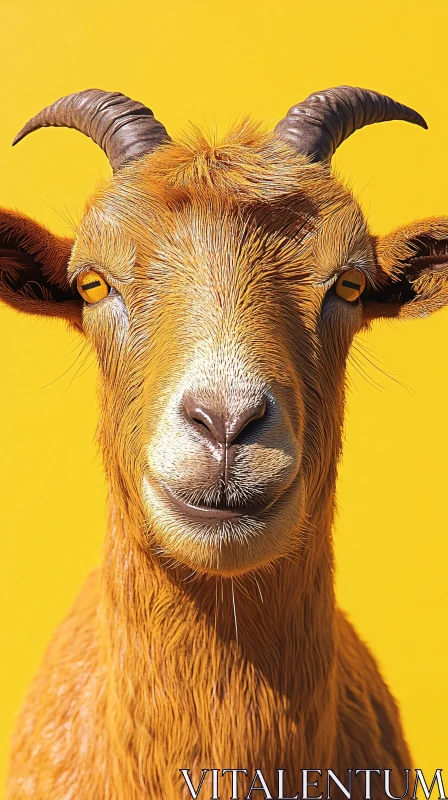 Smiling Goat Close-Up AI Image