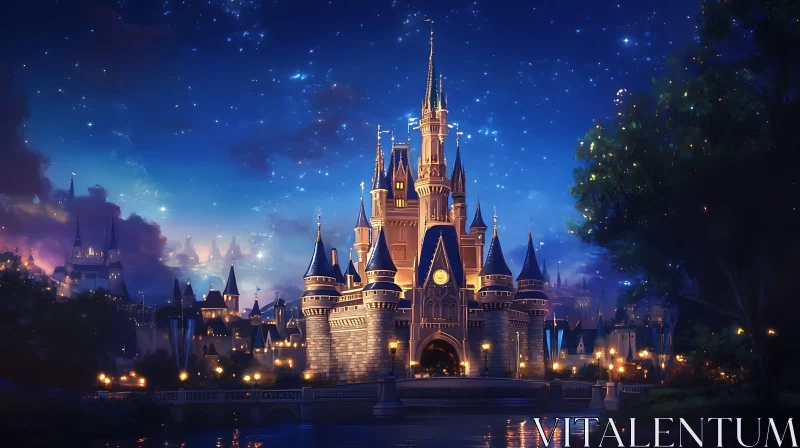 Magical Kingdom at Twilight AI Image