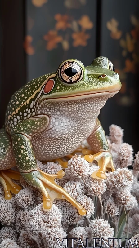 AI ART Tree Frog Lifelike Close-Up