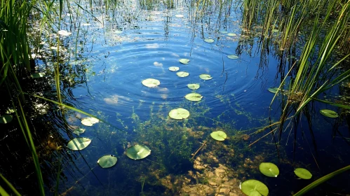 Tranquil Water Body Surrounded by Nature