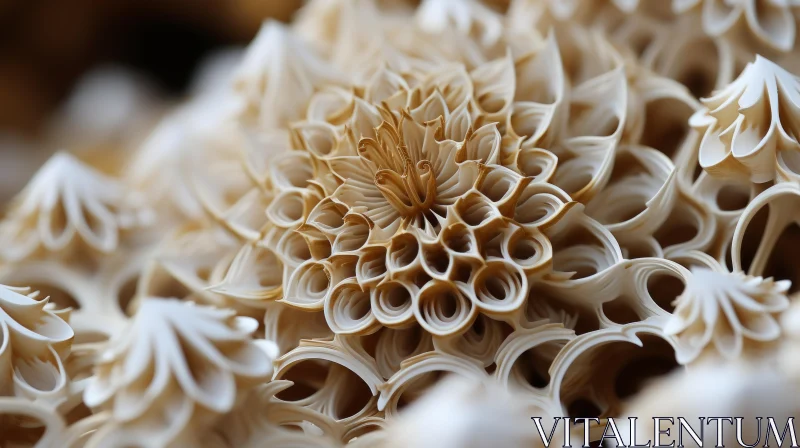 Intricate Close-Up of White Flowers in Paper Sculpture Style AI Image