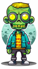 Zombie Illustration in Bright Realistic Style