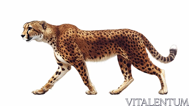 Cheetah Profile Artwork AI Image