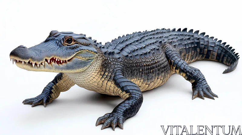 Alligator Close-Up Artistry AI Image