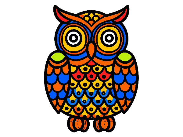 POD Design Vibrant Owl T-Shirt Art