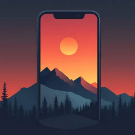 Mobile Sunset Landscape