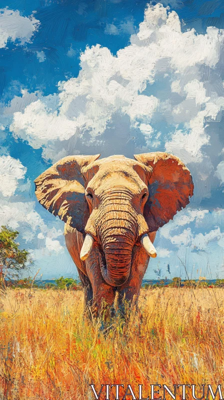 AI ART Elephant Artwork in Nature