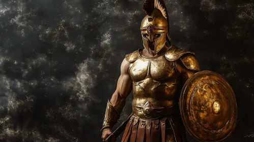 Ancient Warrior in Gilded Armor